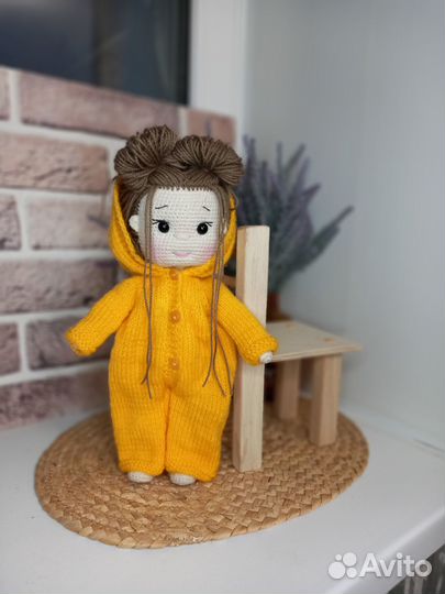Кукла вязаная. Кукла крючком. Кукла игрушка