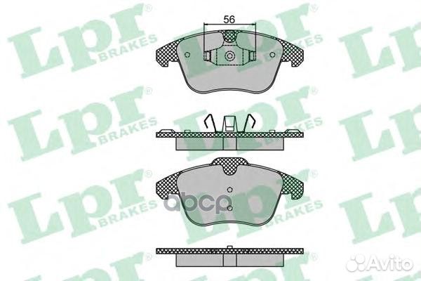Колодки тормозные дисковые 05p1480 Lpr