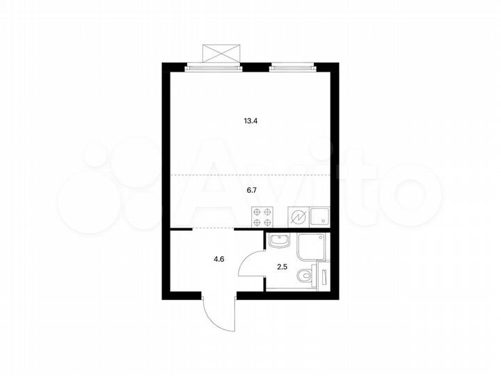 Квартира-студия, 27,2 м², 5/33 эт.