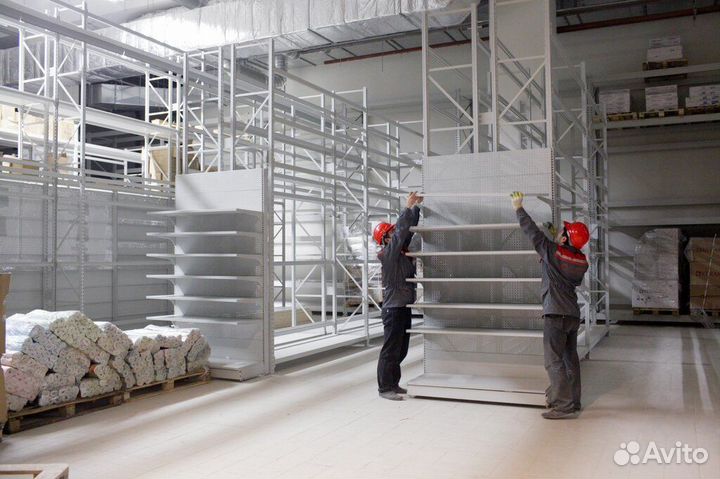 Монтаж торгового оборудования, стеллажей