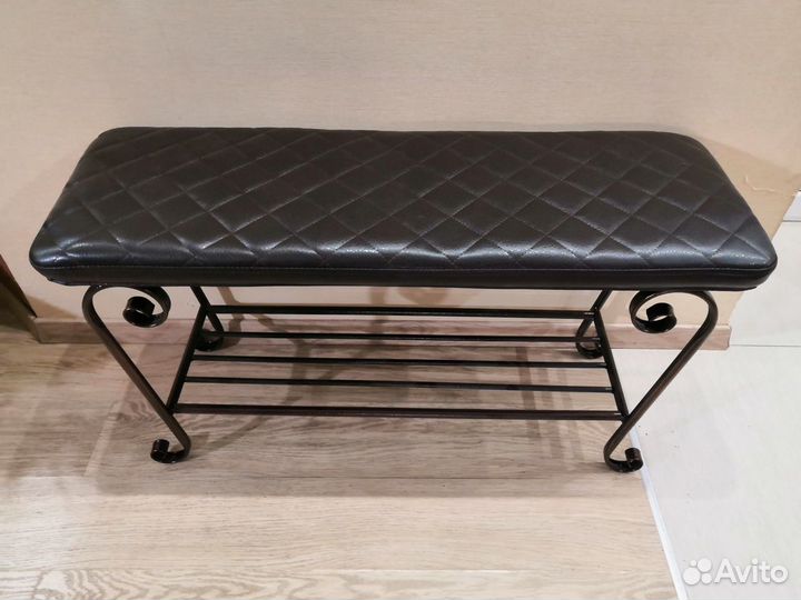 Обувница в прихожую,банкетка с полкой для обуви,пу