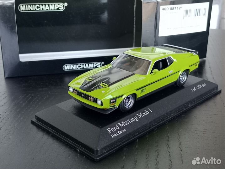 Ford mustang mach 1 1971 green 1:43 minichamps