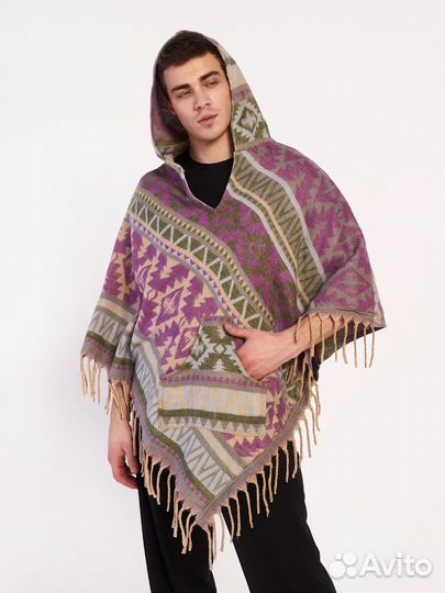 Пончо унисекс из шерсти