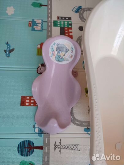 Ванночка и горка для купания новорожденного