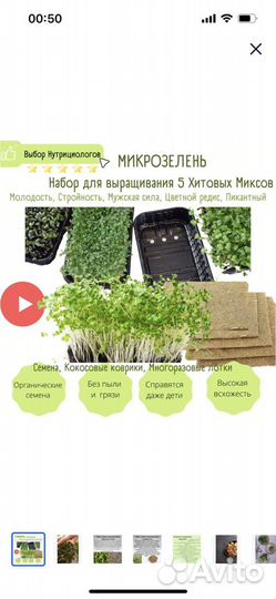 Микрозелень семена набор для выращивания миксы