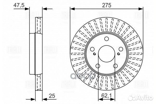Диск торм. для а/м Toyota Mark II/Chaser/Cresta