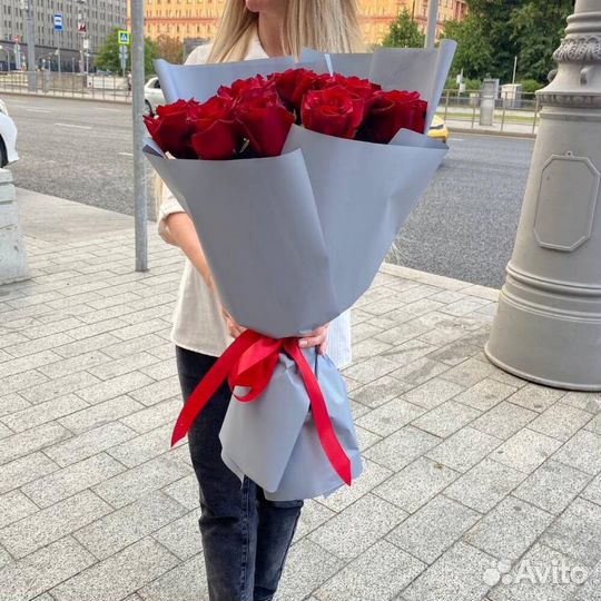 Букет розы бархат 15шт