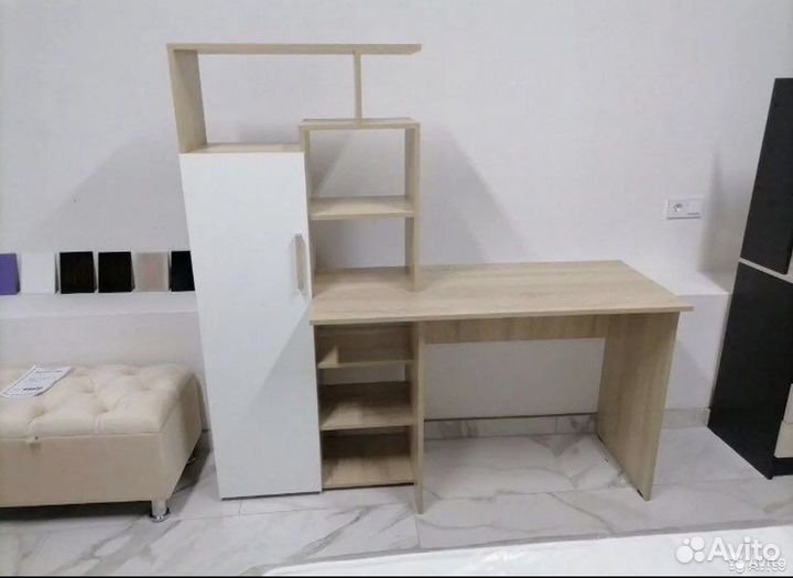 Компьютерный стол с полками 2 цвета новый