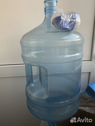 Бутыль 19 литров с ручкой и 2 крышками