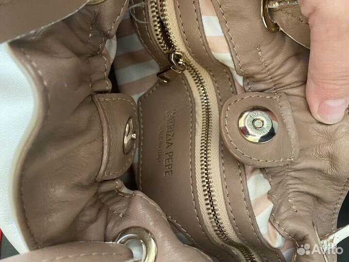 Сумка Patrizia pepe кожаная белая