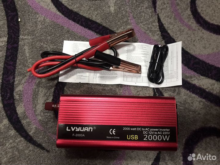 Преобразователь напряжения 12v в 220v 2000w