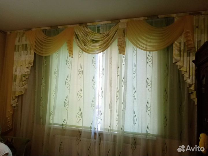 Шторы с ламбрекеном бу