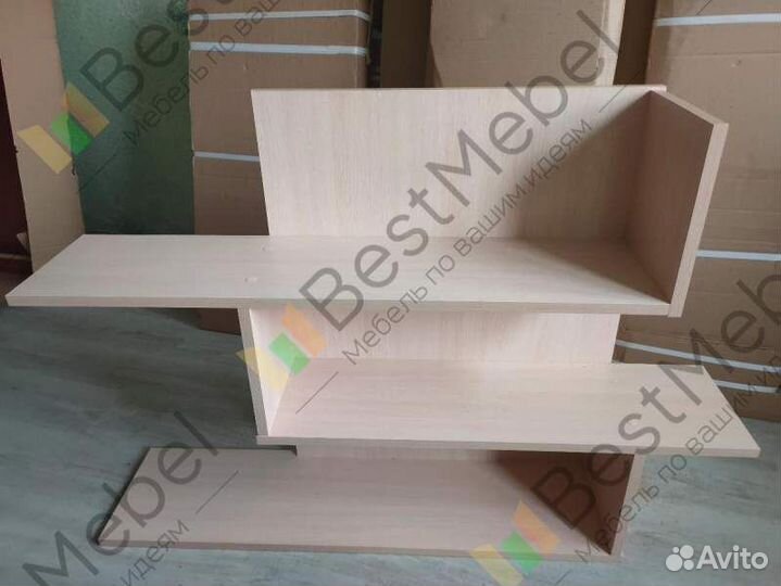 Полка настенная навесная, дуб молочный