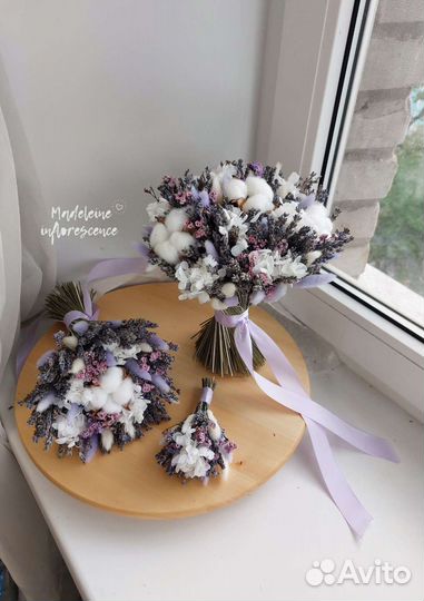 Свадебный букет невесты из сухоцветов