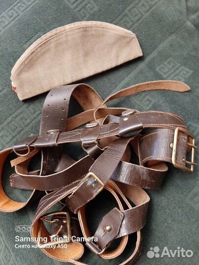 Офицерские ремни,нат.кожа,пилотка солдатская