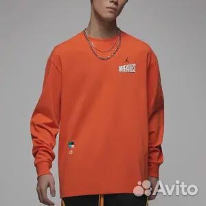 Свитшот Nike AS M J FLT MVP stmt 85 LS crew, оранж