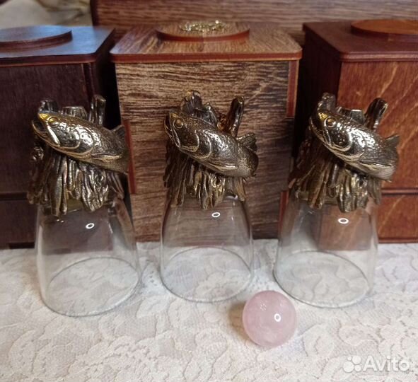 Стопки перевёртыши. форель.бронза