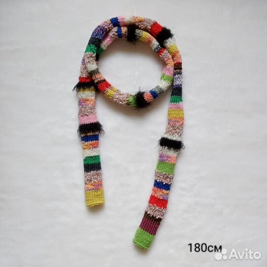 Узкий вязаный шарфик в подарок