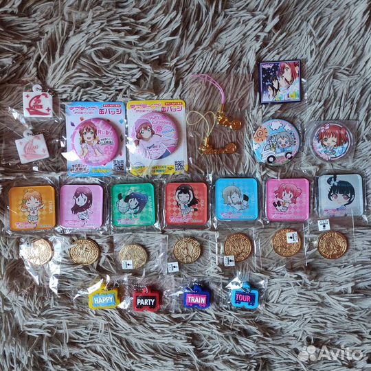 Love Live мерч фигурки брелоки значки