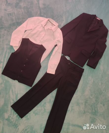 Школьный костюм для мальчика 128 тройка