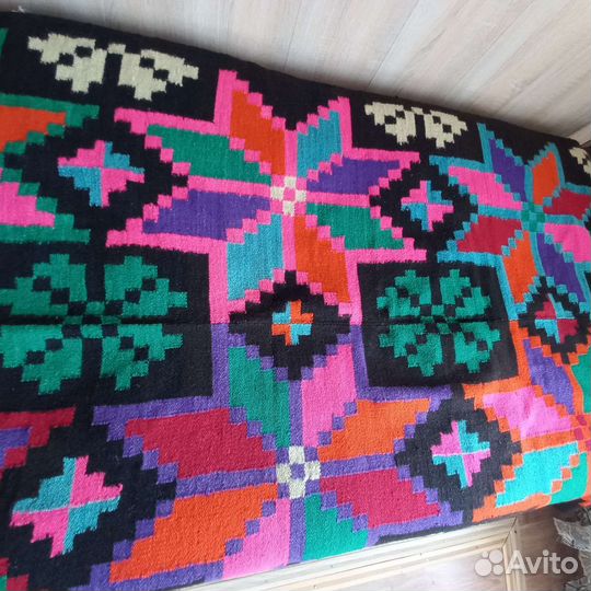 Ковер шерстяной новый самотканный ручной работы