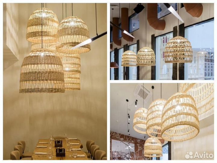 Плетеный абажур