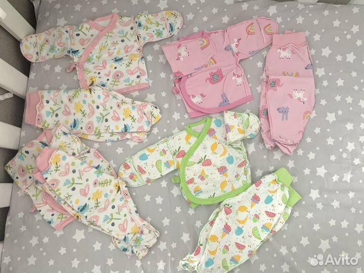 Вещи для недоношенных, р 46-50, на девочек