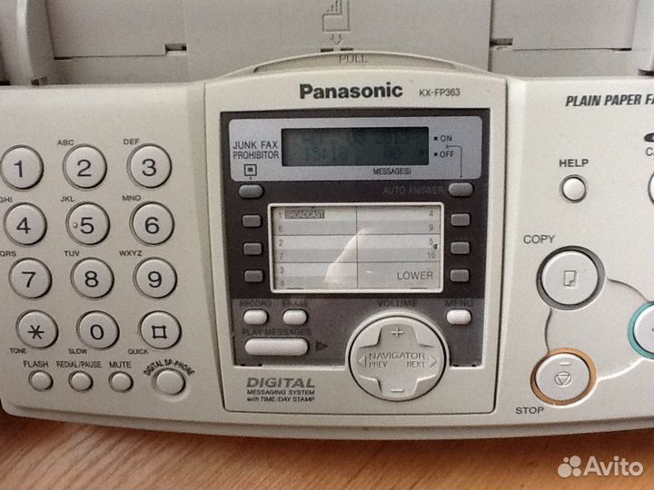 Факс panasonic KX-FP363