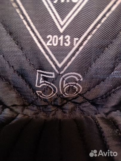 Шапка военная из овчины 56 р, кашне белое