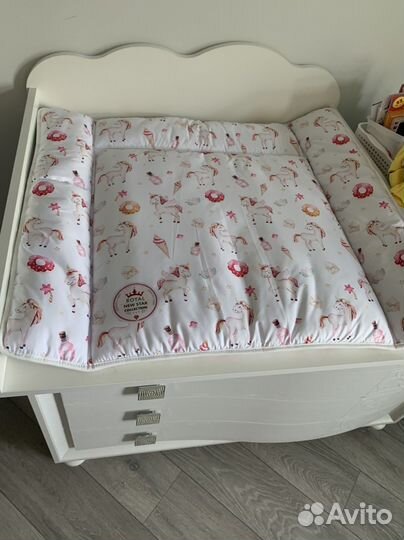 Доска пеленальная на комод + пеленальный матрасик