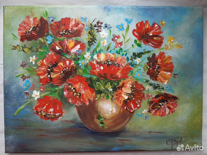 Картина маслом ручной работы