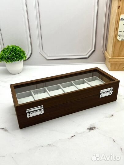 Шкатулка для хронения часов на шесть ячеек
