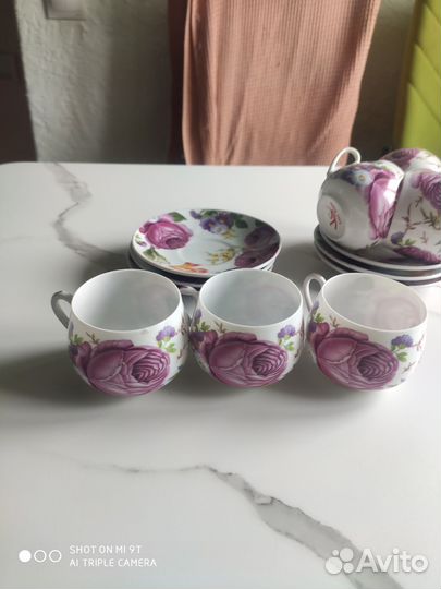 Набор чашек для кофе фарфор