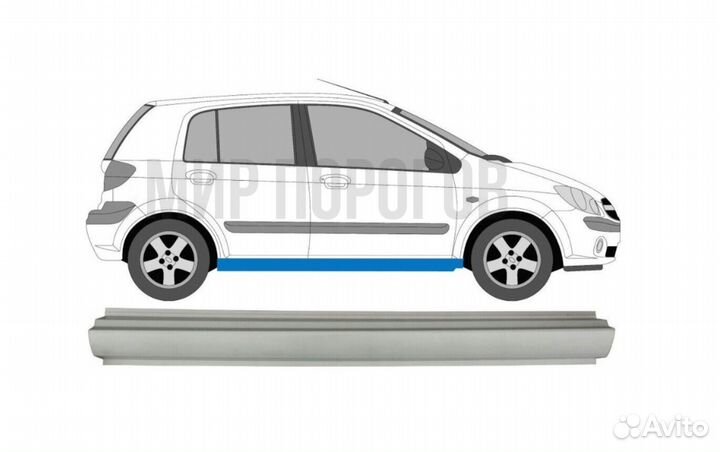 Пороги Hyundai Getz ремонтные кузовные