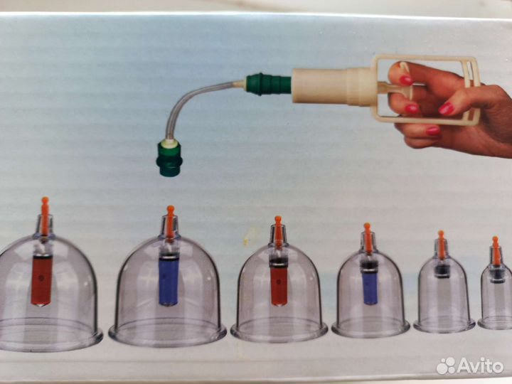 Банки вакуумные для хиджамы и массажа 6 шт