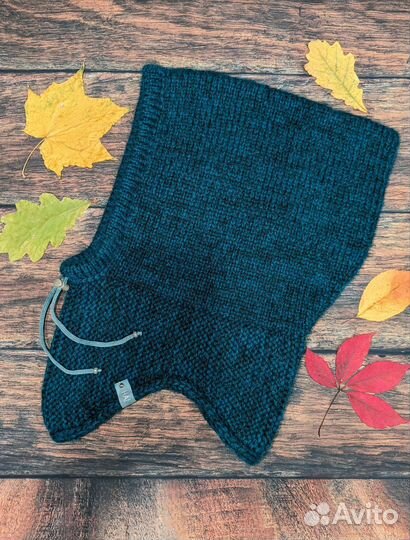 Капор капюшон из пуха норки с кашемиром