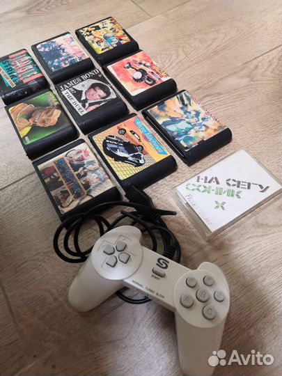 Картриджи sega mega drive 4 набор + джостик