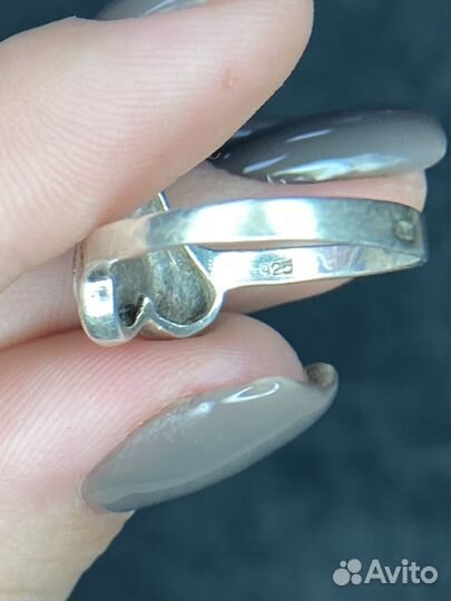 Серебряное кольцо Сердце 925 проба (нчк)