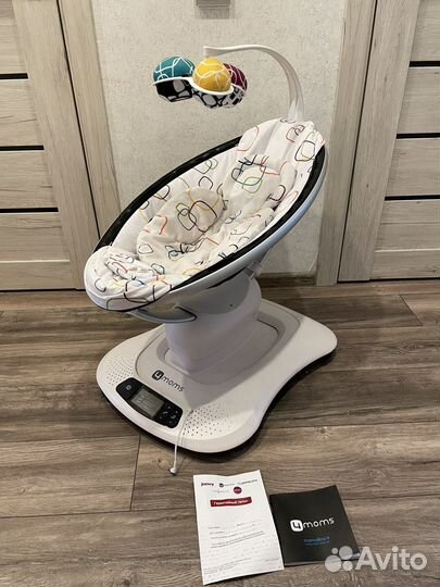 4moms mamaroo 4.0 детские качели+вкладыш