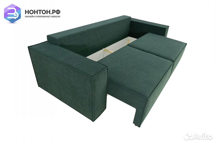 Диван еврокнижка Лофт зеленый