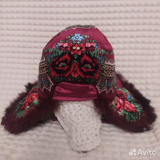 Шапка-ушанка, кролик, размер 58-59