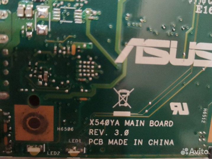 Материнская плата asus x540ya на запчасти