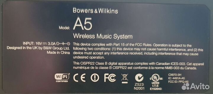 Портативная колонка Bowers Wilkins A5