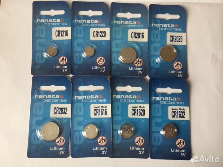 Батарейки Renata, Maxell, Camelion