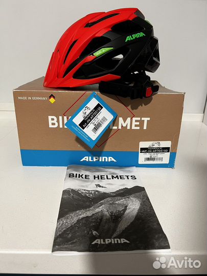 Велошлем Alpina Valparola XC Neon red-black-green