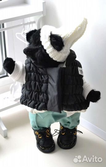 Стильный мишка в технике тедди