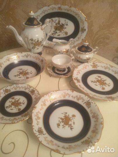 Чайно столовый с-з на 6 п. кобальт 