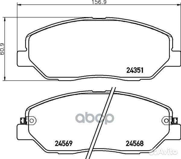 Колодки тормозные дисковые перед NP6030 NIS