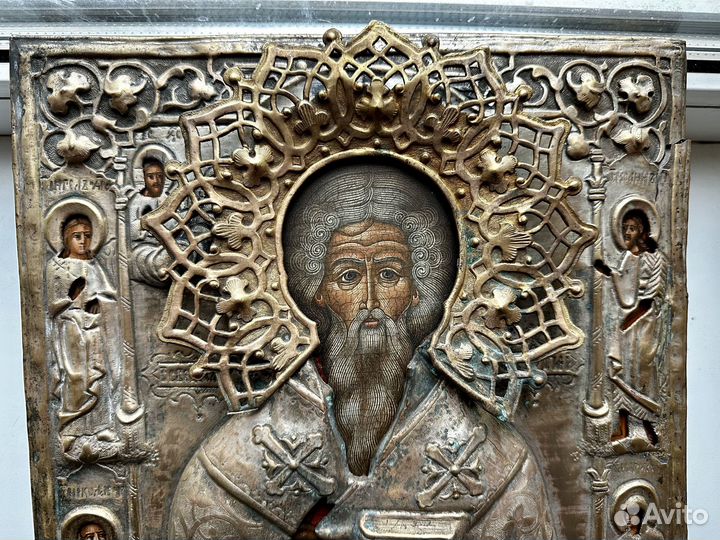 Икона Антипий пергамский Антипа 34х27 см