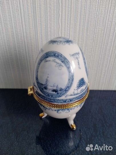 Шкатулка декоративная в форме яйца Фаберже